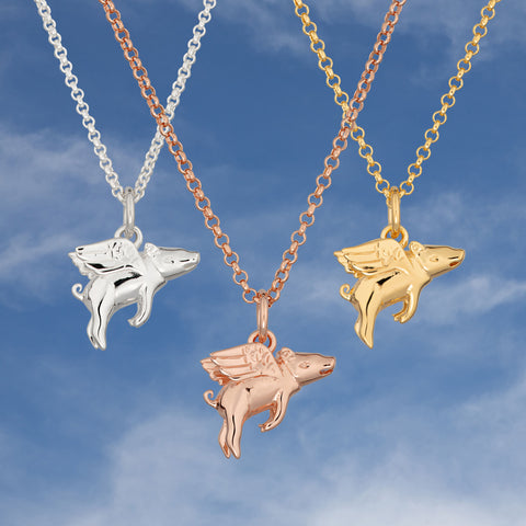 Collier Cochon Volant par Lily Charmed