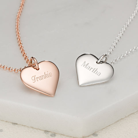 Engraved Heart Pendant