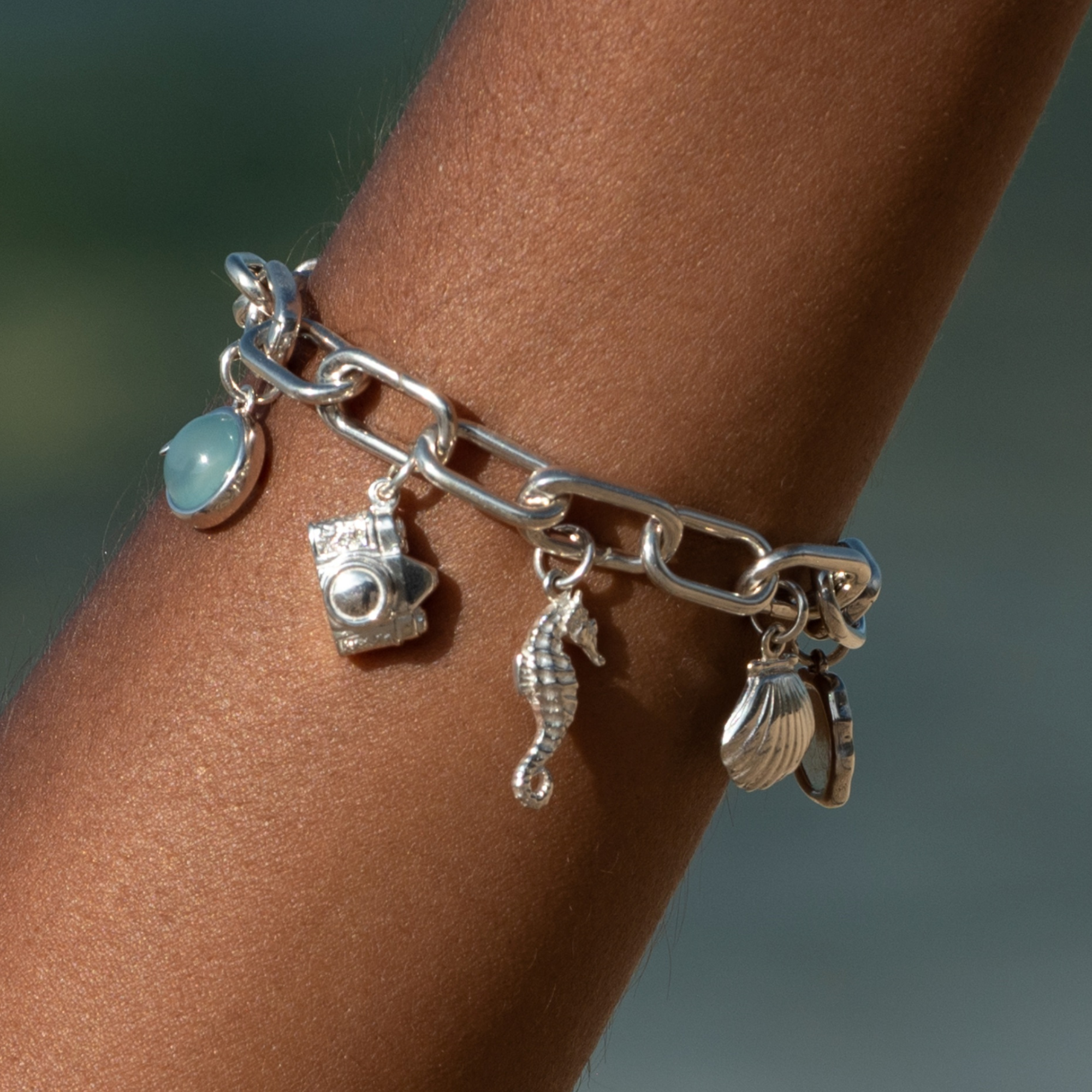 Bracelet de charme sur le thème des Fêtes en argent | Lily Charmée