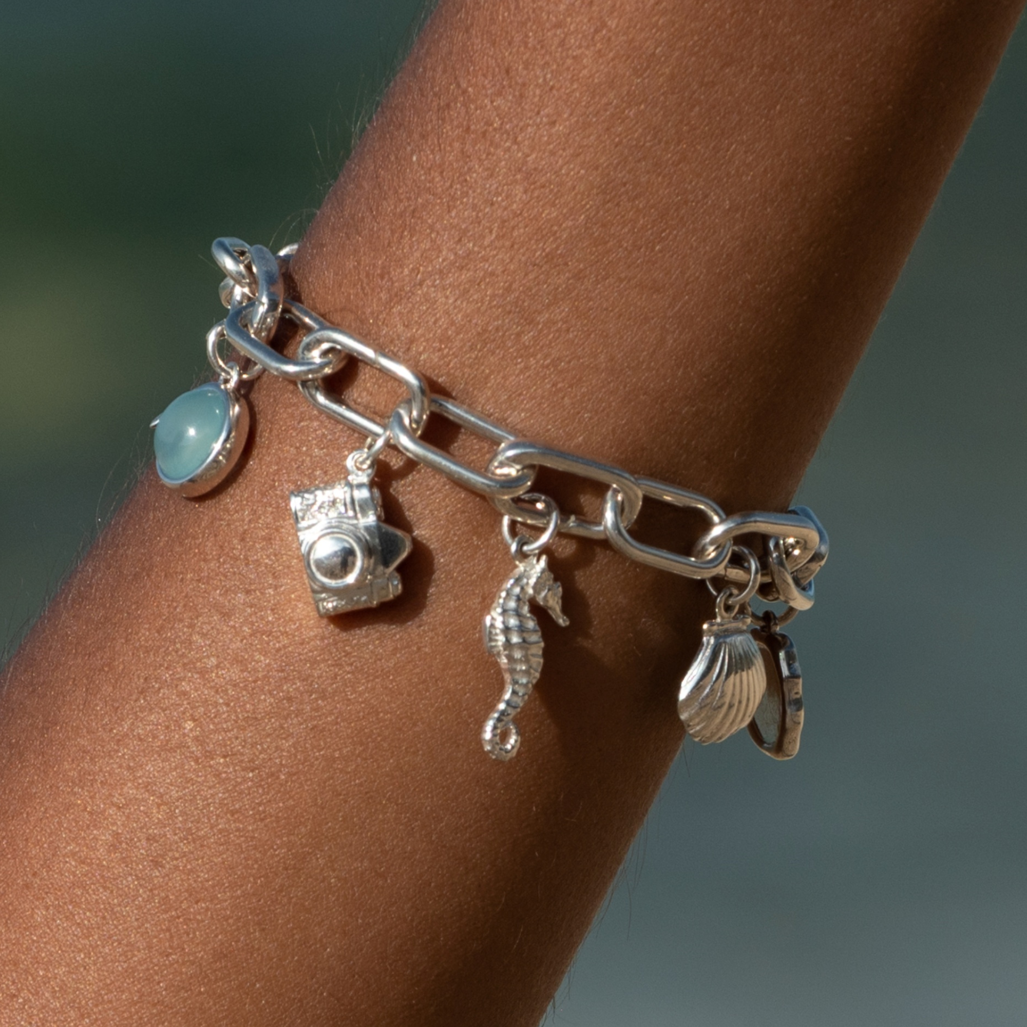 Silver Holiday themed Charm Bracelet | Lily Charmed