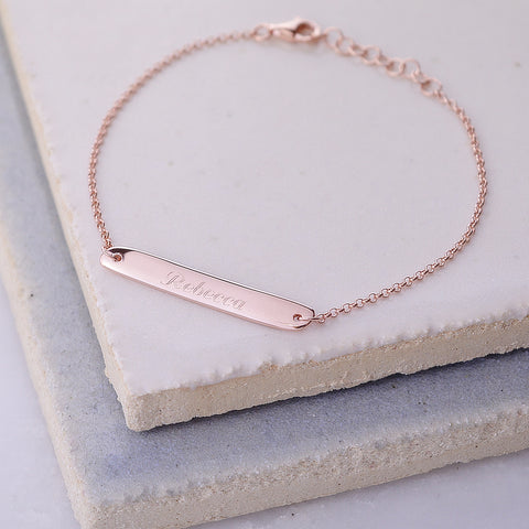 Rose Gold Horizontal Bar Bracelet as worn by Jodie Whittaker Doctor Who