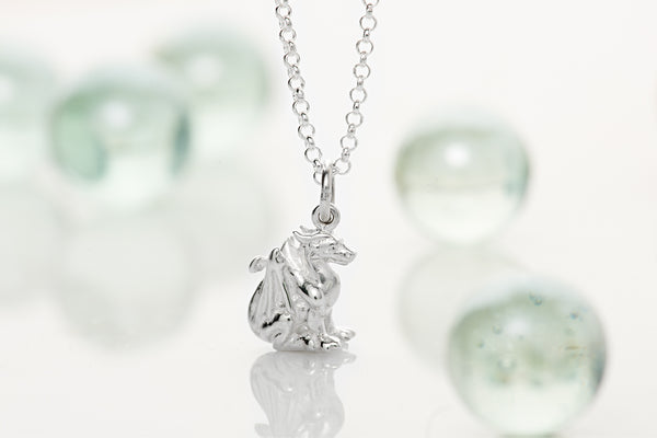 Silver Dragon Necklace by Lily Charmed