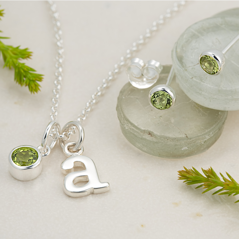 Peridot Jewellery Set August Birthstone Lily Charmed