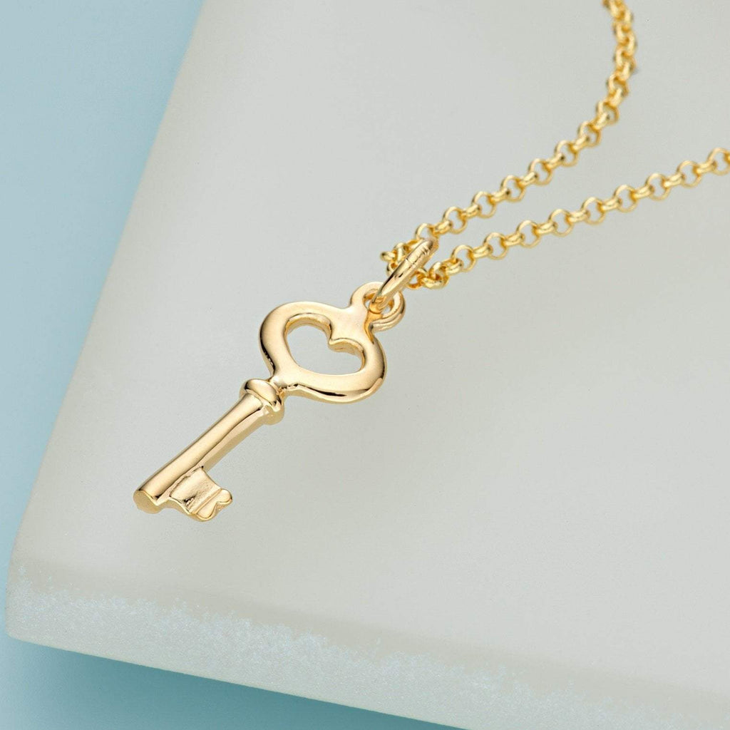 Personalised Gold Plated Key Necklace