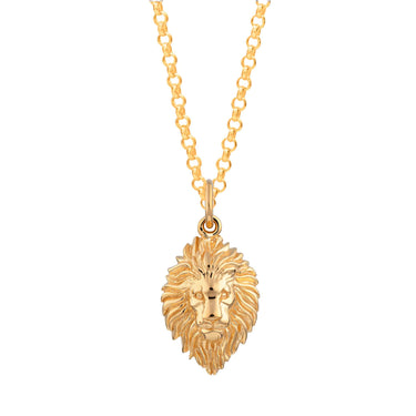 Gold Plated Lion Necklace | Lily Charmed