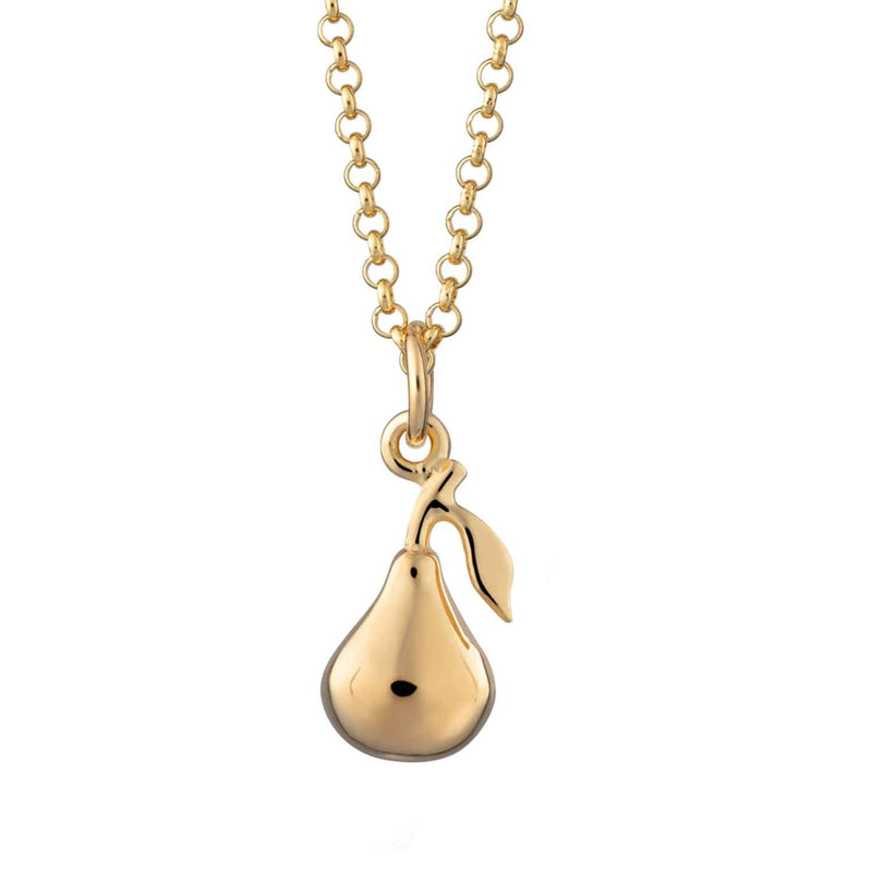 Personalised Gold Plated Pear Necklace - Lily Charmed