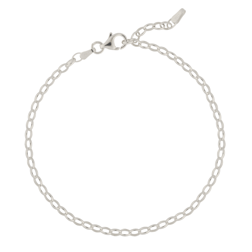 Plain Silver Charm Bracelet  Planet Charms - Planet Charms