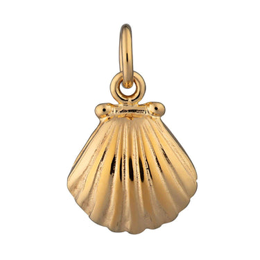 Larger Clam Shell 14K Gold Charm