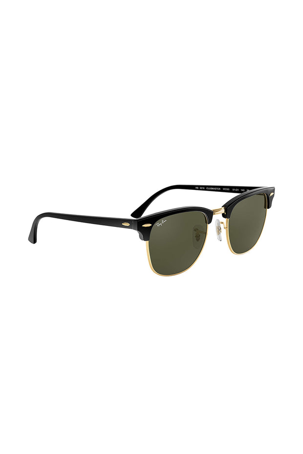 Ray Ban - Clubmaster Classic Black in Arista size 51 with g-15 Green A –  Blue Ox Boutique