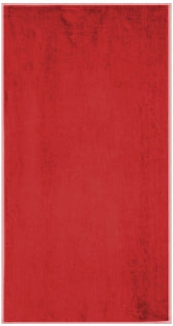 red beach towel