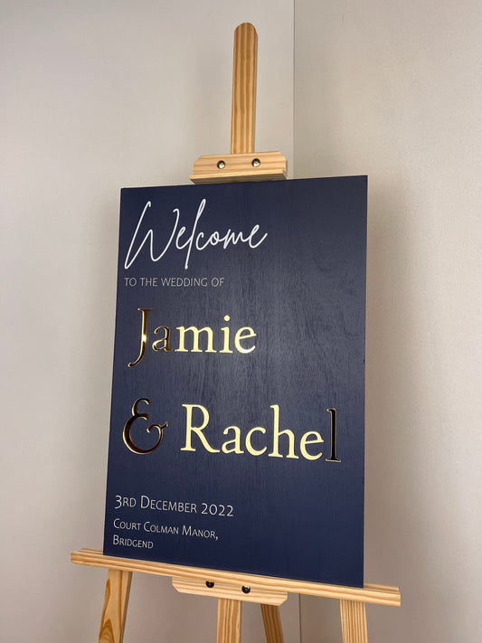 Wedding Welcome Sign, Wedding Sign, Ceremony Display, Easel Sign, Template  100% Editable Corjl PPW508 -  Denmark