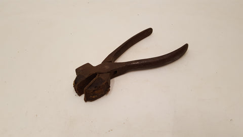 Unusual 7 1/2" Vintage Cobblers Pliers w Leather Jaw Covers 36214