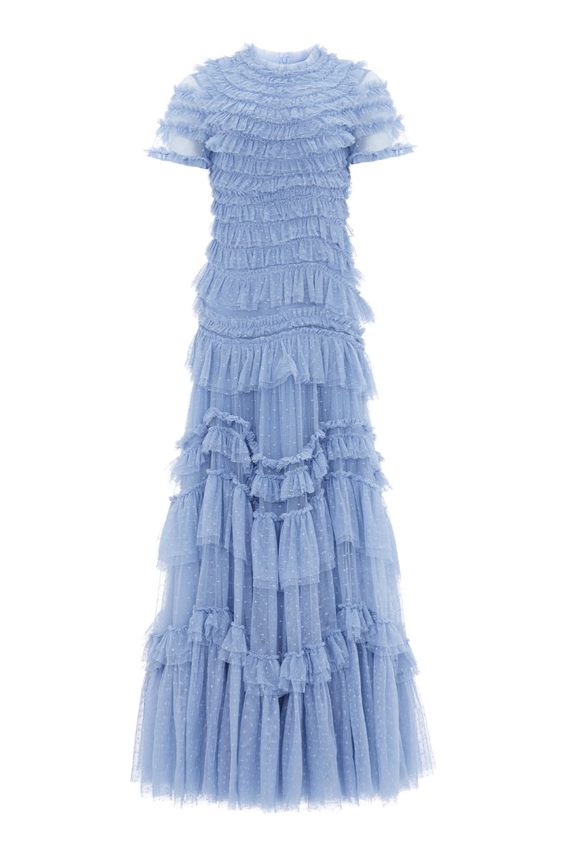 Wild Rose Ruffle Gown – Blue | Needle & Thread