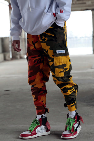 camo cargo jogger pants