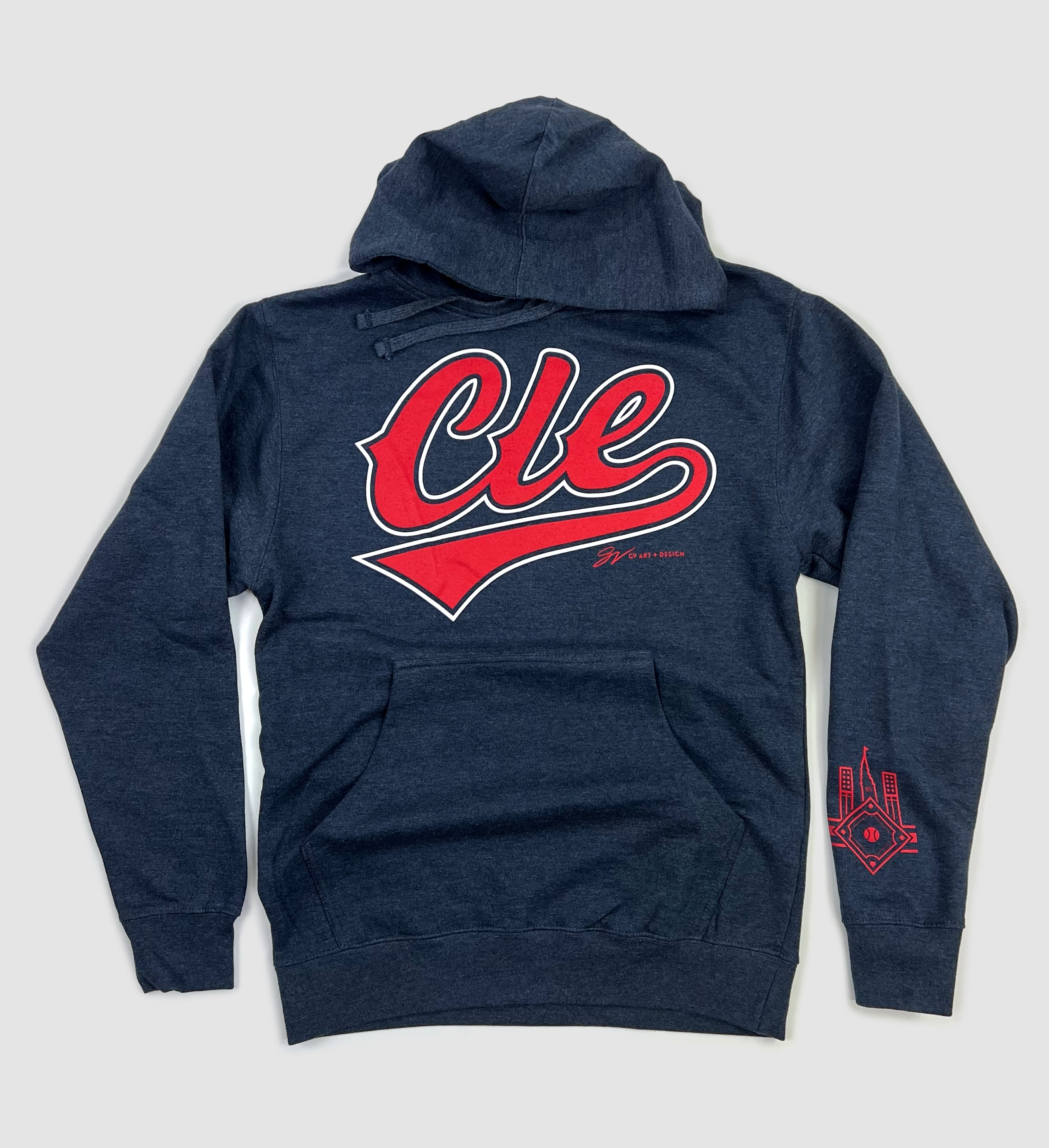 Product image for CLE Script Baseball Hooded Sweatshirt