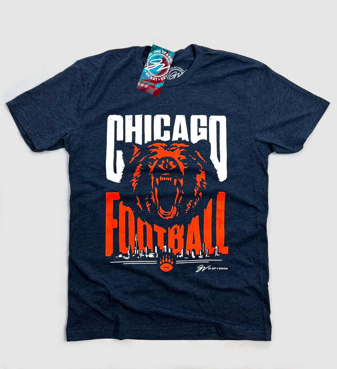 GV Art and Design Chicago Football for Life T Shirt Medium