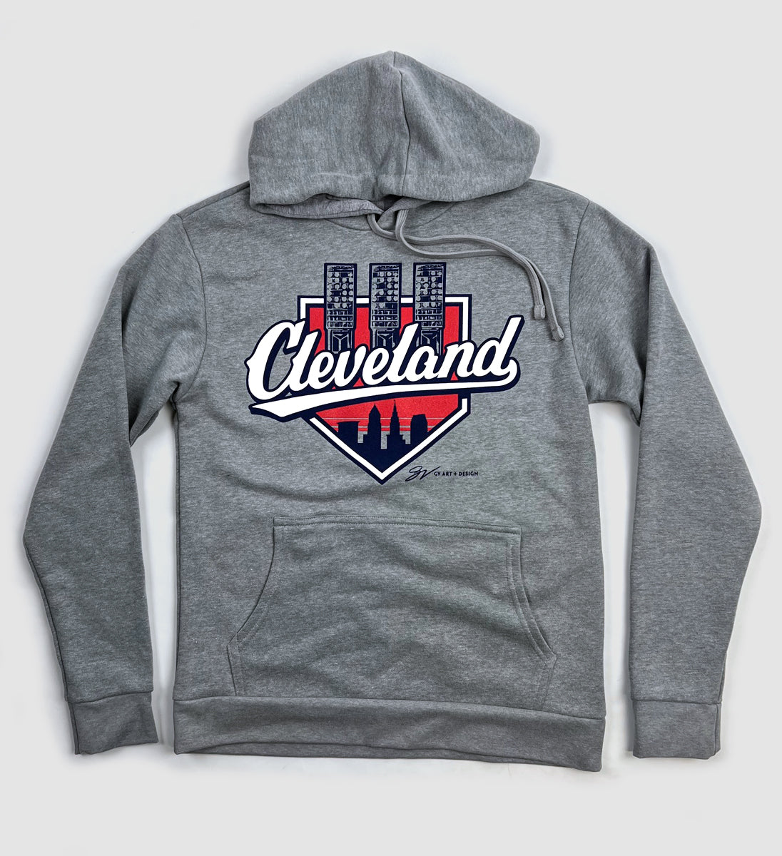 Cleveland Spiders Vintage Tee White Print' Men's Zip Hoodie