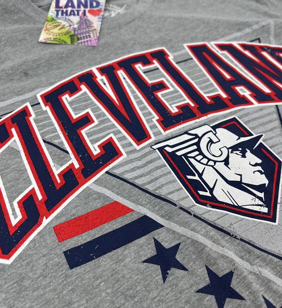 GV Art and Design Cleveland Baseball Guardian T Shirt XSmall