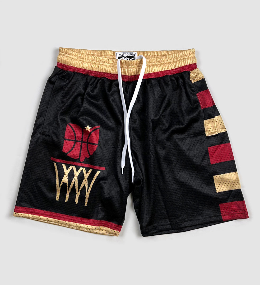 4 New JG Chenille Logo Mesh Basketball Shorts Featuring Our