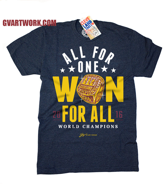 Cleveland World Champions T shirt All For One WON For All