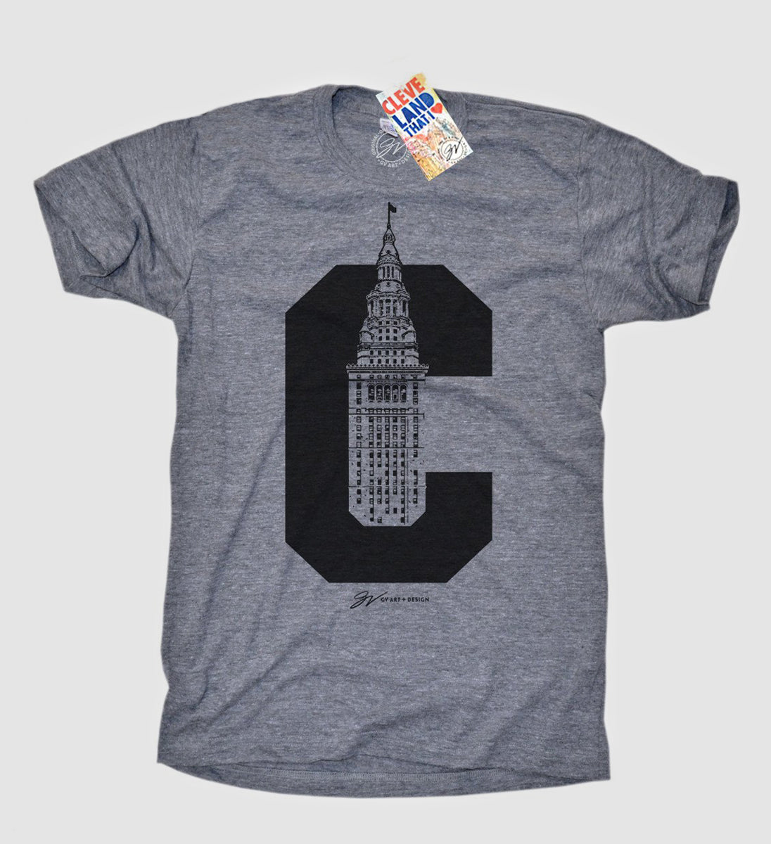 GV Art and Design Cleveland Baseball Guardian T Shirt XSmall