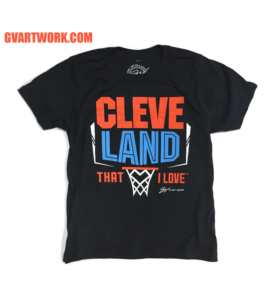 Kids shirt T I That Love Basketball Cleveland