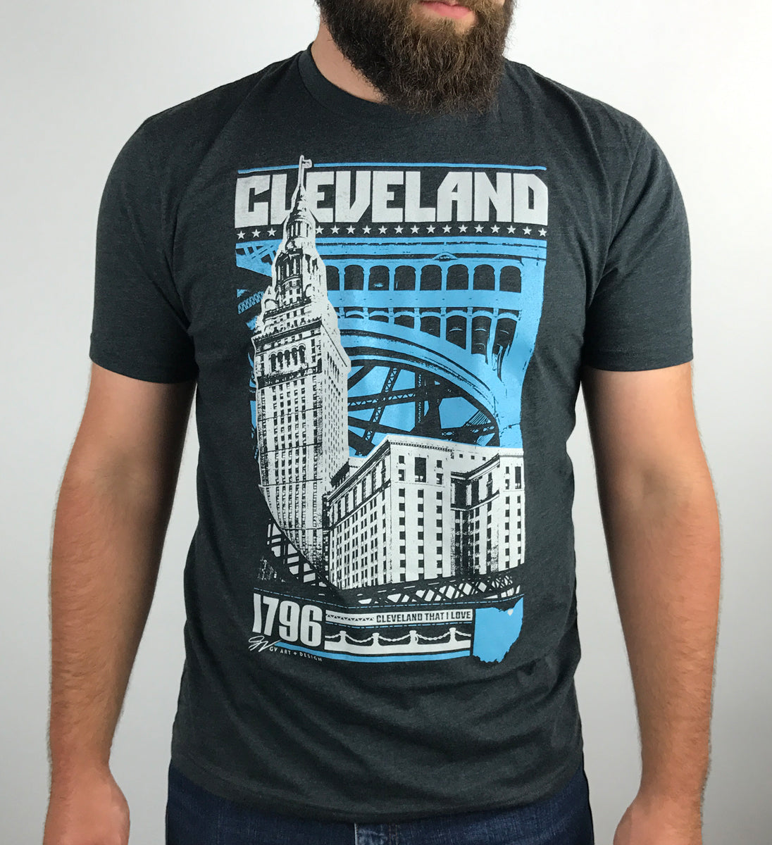 GV Art and Design Cleveland Baseball Guardian T Shirt XSmall