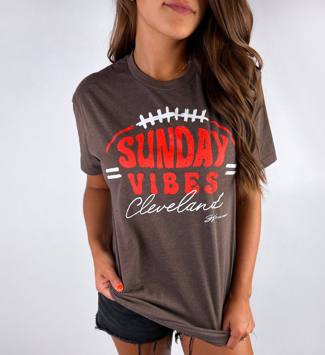 WeBleedOhio Cleveland Sunday Funday - Triblend Tshirt Grey / Medium