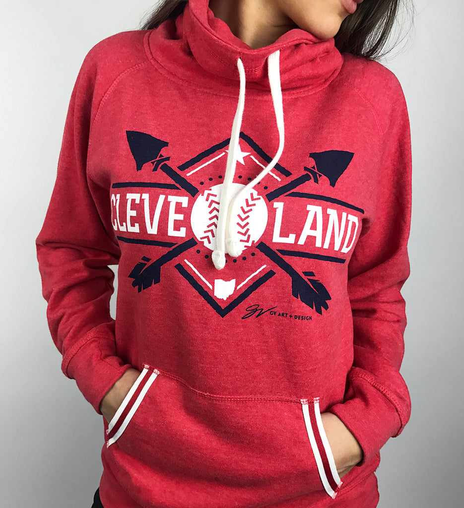 red baseball pullover