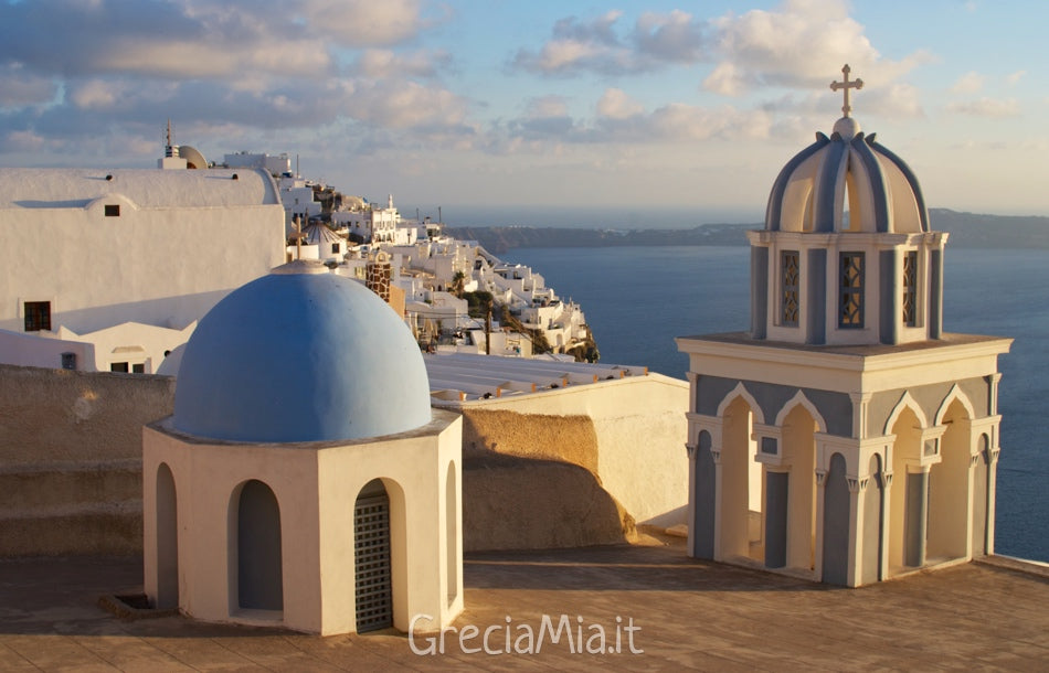 isola di Santorini vista