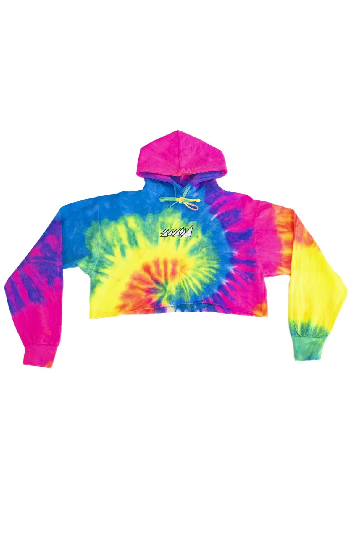 crop top hoodie rainbow