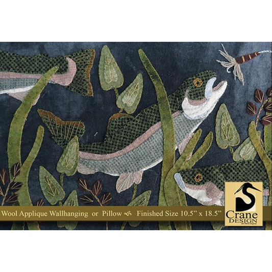 Crane Design ~ Fish Tales Wool Applique Pattern – Hobby House Needleworks