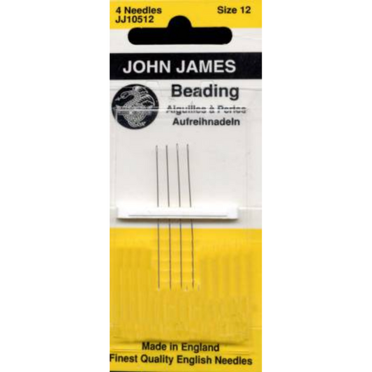 John James Short Beading Needles Size 12 – BushMountain Stitchery & Gifts