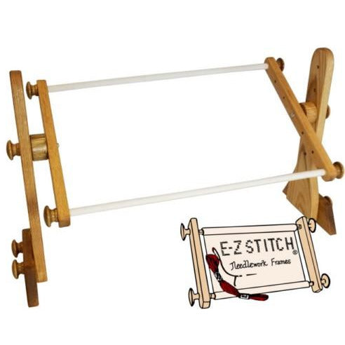 Using bar frames to work on your embroidery, cross stitch or needlepoint. 