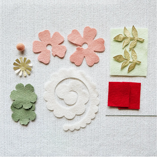 Felt Flower Craft Kit Sets, Wall Hanging, DIY Craft, Make Your Own, Home,  Children and Adults Hobby