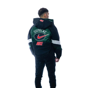 supreme nike hooded sport jacket green 