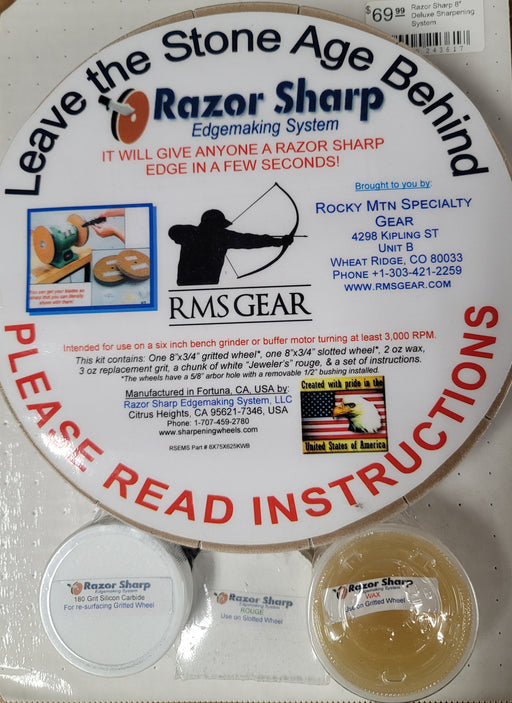 Razor Sharp Edgemaking System Sharpening Wheels 8 inch x 3/4 inch