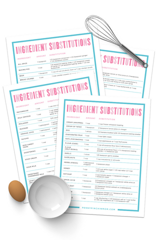 Ingredient Substitutions List (4 Pages)