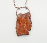 red quartz cluster pendant