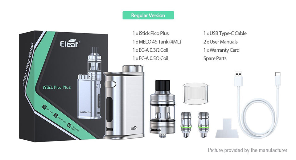 Eleaf iStick Pico Plus 75W Box Mod + Melo 4S Tank Kit - Black – Atmopedia