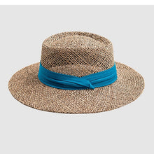 Load image into Gallery viewer, Wide Brim Seagrass Straw Hat