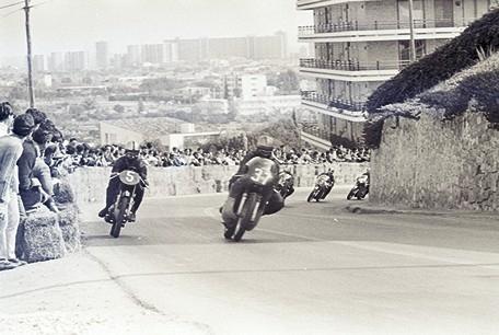 vintage motorcycle road race - cafe racer 