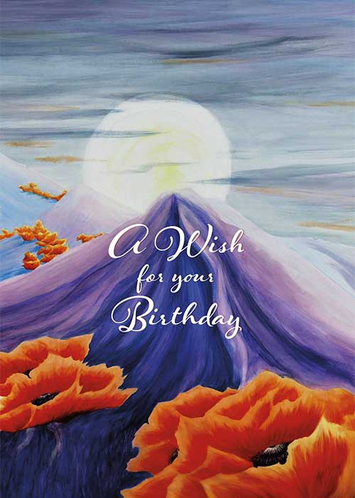 A Wish For Your Birthday Nature Birthday Card Mountain Sunrise Lisa 