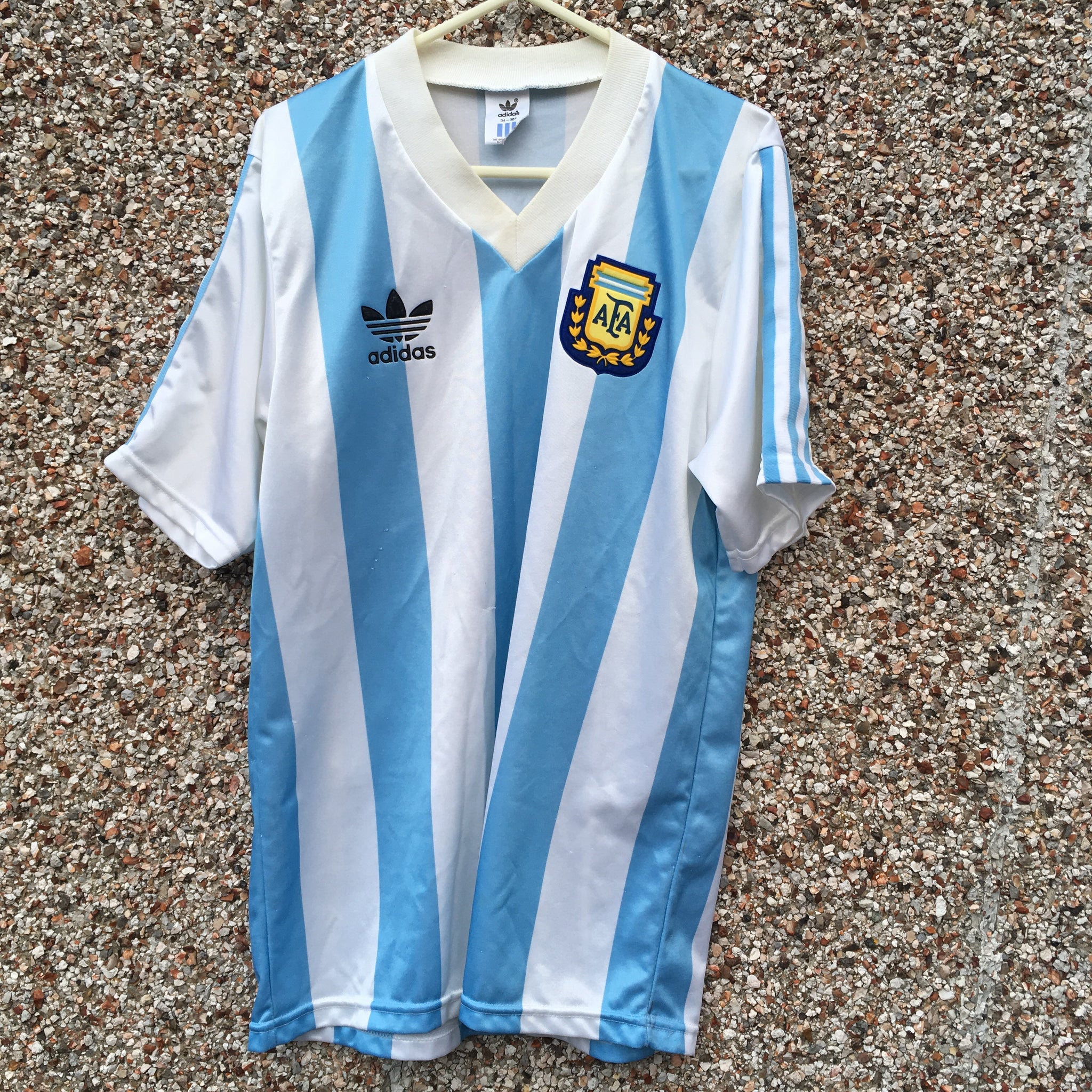 1990 1991 Argentina home Football Shirt 