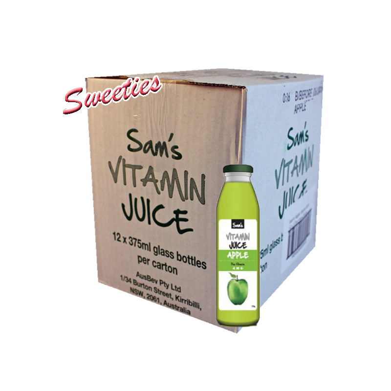 sams apple juice nutrition label