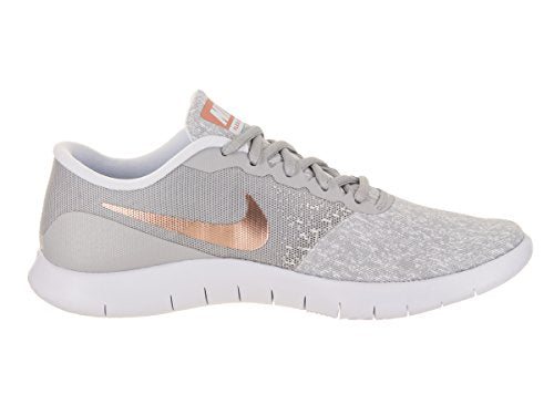 grey and rose gold nike shoes