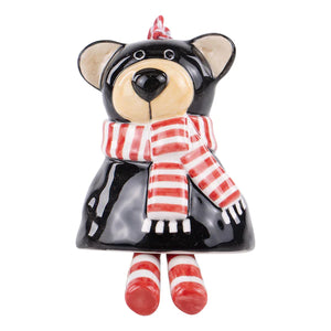 GLORY HAUS Black Bear Ornament - Raspberry Row