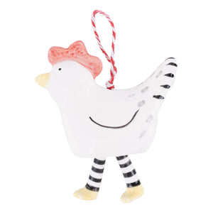 GLORY HAUS Chicken Ornament - Raspberry Row