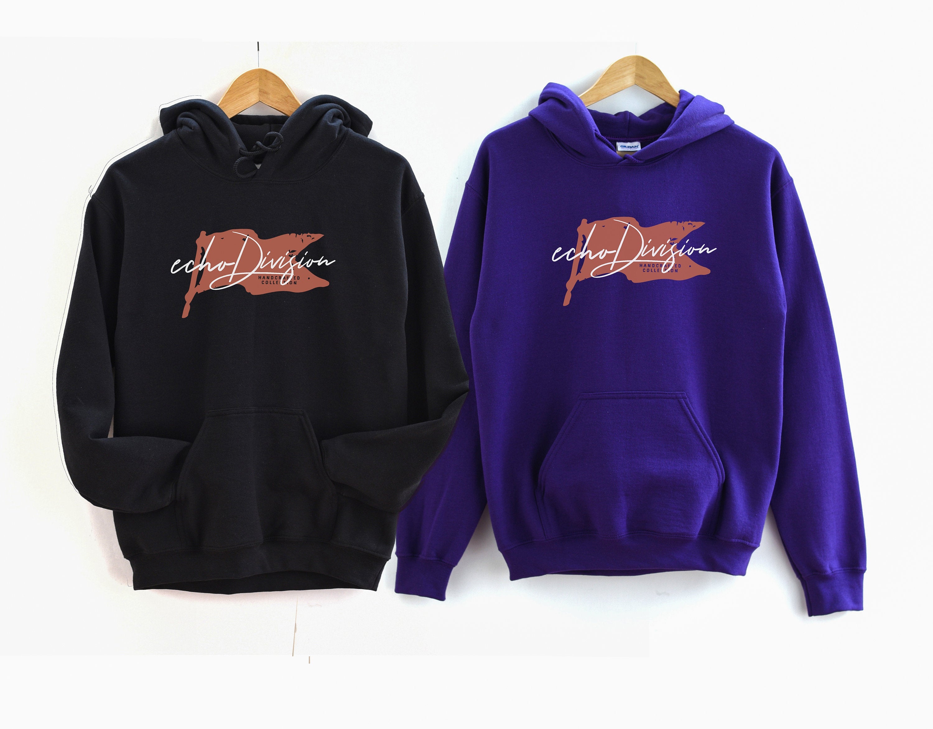 Download Couple Hoodie Mockup Gildan Mockup 18500 Mockup Black Purple Echodivision