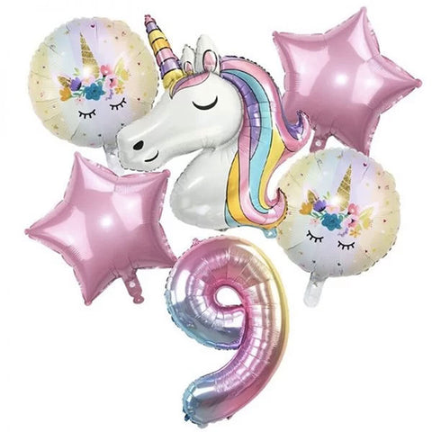 ballon licorne gonflable d'anniversaire